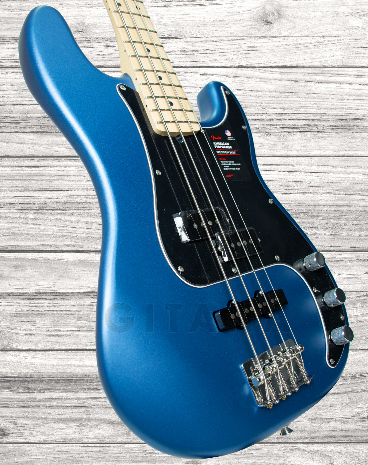Fender American Performer Precision Bass MN Satin Lake Placid Blue